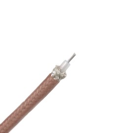 Remington Industries RG-400/U Coaxial Cable, Double-Shielded, 0.195" Diameter Coax with Tan FEP Jacket, 10 ft Length