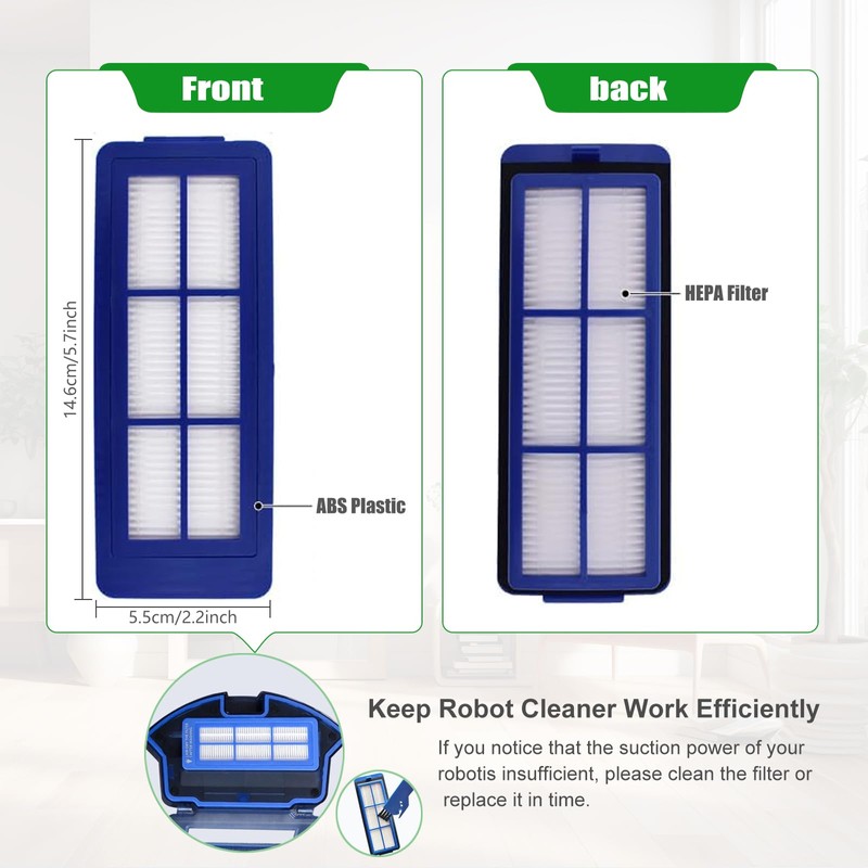Detetap 6 Pcs Replacement HEPA Filters for Eufy 11S Max