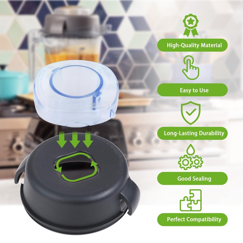 2-Pack Lid Plug Replacement for Vitamix 64oz High Profile Container