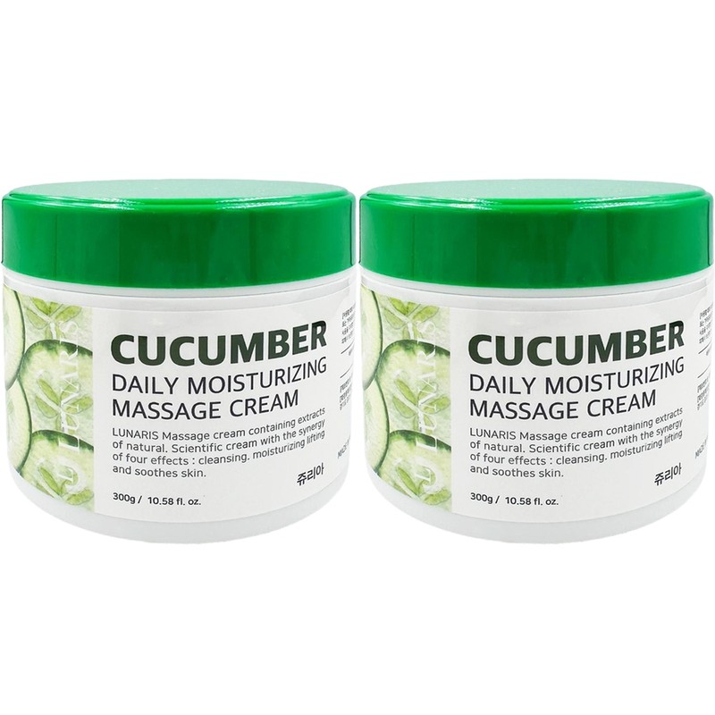 NEW Lunaris Cucumber Daily Moisturizing Massage Cream 300g x2 /