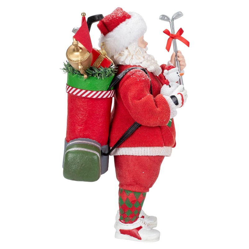 Kurt S. Adler 10.5-Inch Fabriché Golf Santa Table Piece