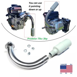 andrei-x Exhaust with Muffler for Predator 3HP 79cc from Harbor Freight Tool.