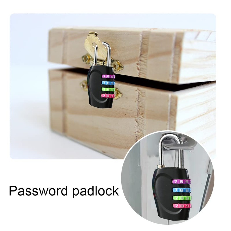 TAORANJU 4 Digit Padlocks Re-settable Combo Locks Combination Locks for
