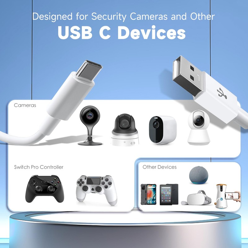 16.4ft/5M Long USB C Cable, Charging and Data Transfer, Durable