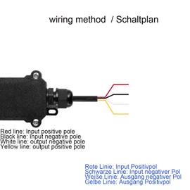 Waterproof Wireless Relay Wireless Switch DC 12 V 24 V with 328 ft Long Range 55 cm Cable for Outdoor Light, Anti-Theft Alarm Security Systems Scooter Lind Door Farm Irrigation