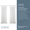 Elrene Home Fashions Jolie Crushed Semi-Sheer Window Curtain, Adjustable Tie-Top