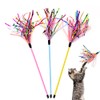 IUHKBH Tinsel Cat Wands, 3 PCS Shiny Teaser Wands Interactive