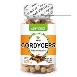 Cordyceps 100 cápsulas, Adaptogeno calidad Premium