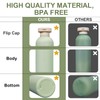 ASEVAT 8.8oz 4Pcs Green Plastic Refillable Travel Shampoo and Conditioner