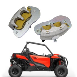SecosAutoparts Front Brake Calipers and Sintered Pads Compatible with Can Am Maverick 2017-2022 Defender 2016-2022 Commander 2021 2022# 705601463 705601462 705601888 705601887