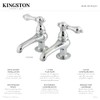 Kingston Brass KS3202AL Restoration Basin Tap Faucet, 3-1/2" Spout Reach,