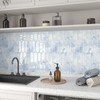 CHIHUT 6 Sheets Blue and White Marble Gradient Picket Shaped