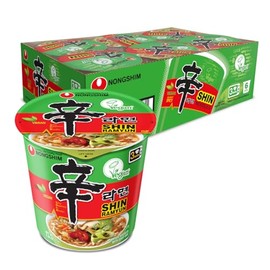 Nongshim Shin Ramyun vegano, 2.64 onzas, paquete de 6