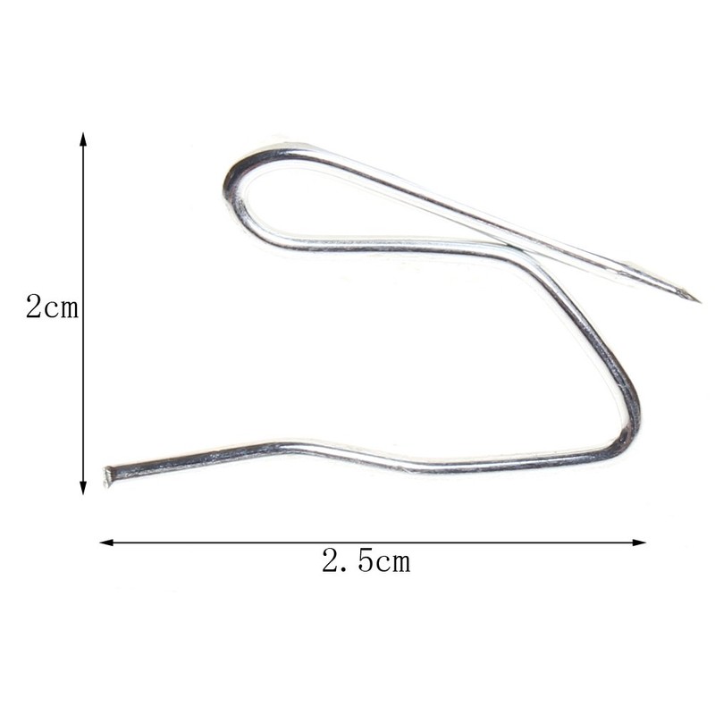 100 Packs Metal Curtain Hooks, Sicai Stainless Steel Pleat Curtain