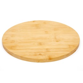 RoyalHouse Natural Bamboo Round Cutting Board for Kitchen, Chopping Boards for Meat & Vegetables, Cheese and Charcuterie Board, Serving Tray, 11.8" Round 0.6" Thick Pack of 1