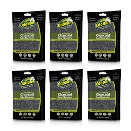 OdoBan Air Purifying Charcoal Natural Odor Eliminator, Non-Toxic Formula, 6-Pack, 200 Grams Each, Fragrance Free
