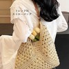 Lapimou Basket Bag, Macrame Shoulder Knitting Bag, Yukata, Japanese Clothing,