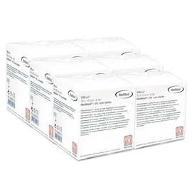 6 x Vlieskompressen Kompressen unsteril 10x10cm 100 St√ºck, Wundkompressen 4 Lagen, Wundauflage nicht haftend, Mullkompressen Wundgaze Kompresse, Saugkompressen, Verbandsmaterial (10 x 10 cm x 6)