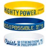 Sainstone Power of Faith Basketball Bible Verse Silicone Bracelets with