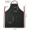 DingSay Trendy Denim Chef Apron with Pockets, Mens Womens Professional