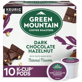Green Mountain Coffee Roasters Dark Chocolate Hazelnut Coffee, Keurig Single Serve K-Cup Pods, 10 Count