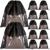 PLMMOUT 12 PCS Dustproof Drawstring Bags,Breathable Non-Woven Fabric Drawstring Dust