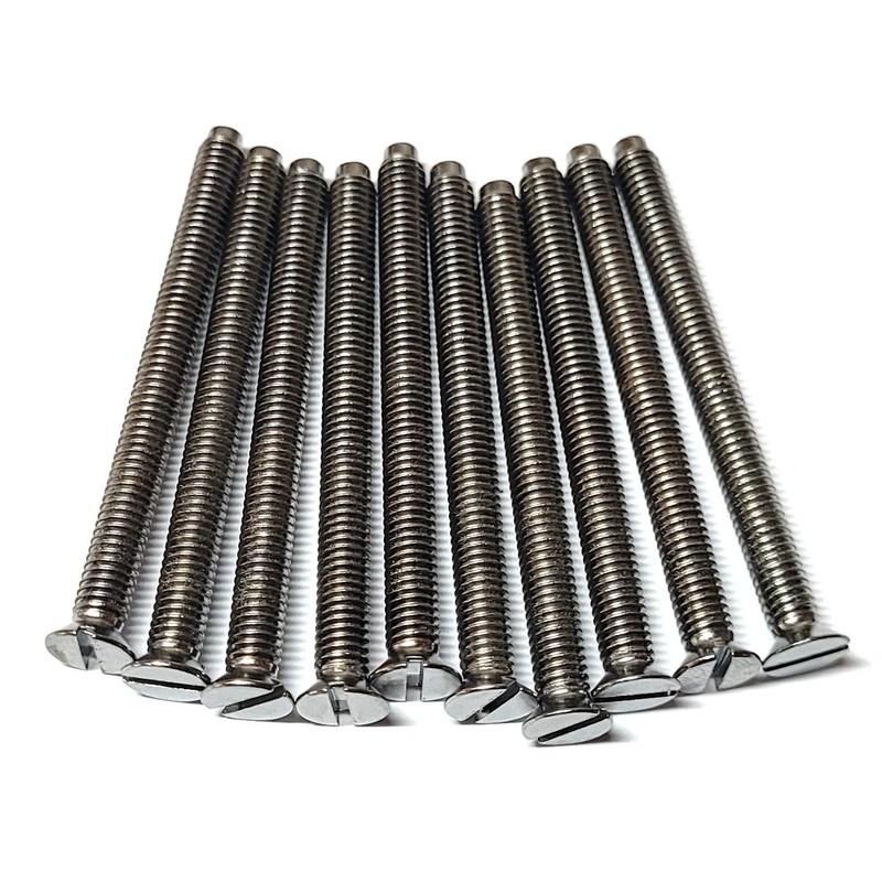 Pack of 10 Chrome Electrical Screws 40mm X 3.50mm Chrome