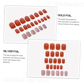 BIUDECO 1set Delicate Detachable False Nails Pumpkin Short Style for Nail Art Decor Eye-catching and Fun Manicure Supplies for Girls