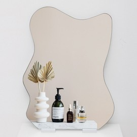 No-frame atypical design mirror, emotional interior tabletop vanity mirror, Zenith classic mirror / 노프레임 비정형 디자인 거울 감성 인테리어 탁상 화장대거울, 제니스 클래식 거울