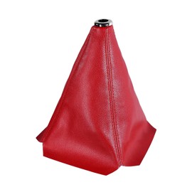 Sylvil Car Shift Knob Dust Cover, Gear Shift Knob Cover for Protection, Leather Manual/Automatic Shifter Shift Boots Cover, Decorate Car Interior, Universal Car Accessories (Red PU)