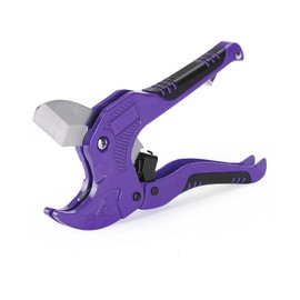 Bates- PVC Pipe Cutter, Cuts up to 1-1/4", Purple Ratcheting PVC Pipe Cutter Tool, Pipe Cutters PVC Pipe Shears, Plastic Pipe Cutter, PEX Pipe Cutter, PVC Cutter Tool, PVC Ratchet Cutter
