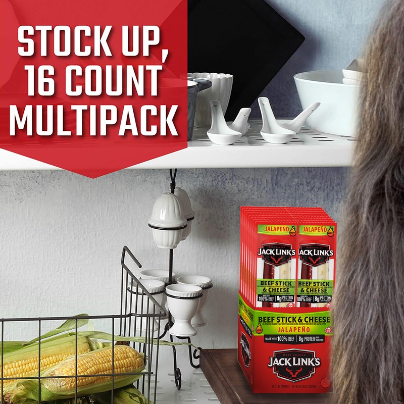 Jack Link's Jalapeno Beef & Cheese Combo, Spicy Snack Pack,