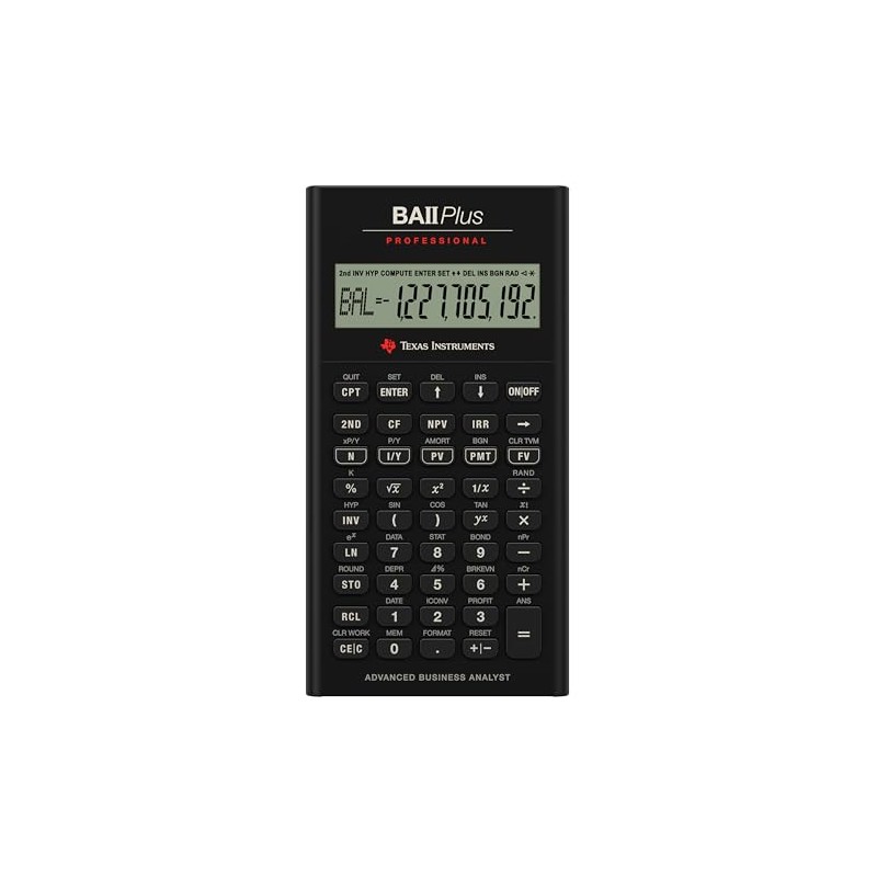 Calculadora financiera profesional Texas Instruments BA II Plus