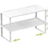 Zilvando Heavy-Duty Adjustable Metal Shelf Organizer - Expandable & Stackable