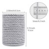 5mm Twisted Cord Trim, 18 Meters Silver Decorative Rope for