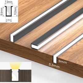 KSDLMPA 10-Pack 3.3ft LED Aluminum Channel System with Silicone Cover, Aluminum Extrusion Substitutes for Hidden Counter Light, LED Strip Light Diffuser for Indoor DIY Installation