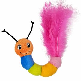 Nobby Plush Caterpillar with Feather, with Catnip 15 cm