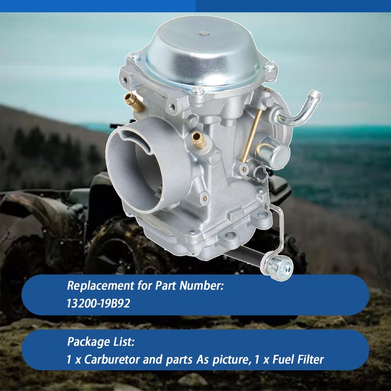 WFLNHB Carburetor Carb 13200-19B92 Replacement for Suzuki King Quad 300