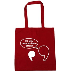 Hippowarehouse Do you comma here often? Tote Shopping Gym Beach Bag 42cm x38cm, 10 litres