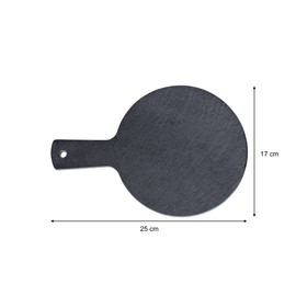Zassenhaus Serving Board Round Fingerboard 25 x 17 x 0.5 cm Slate