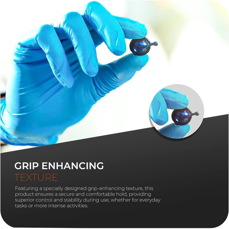 eatasty Disposable Gloves, Blue Nitrile Gloves, Powder-Free, Latex-Free, Multipurpose, Medical