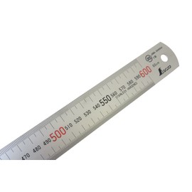 Shinwa H101-E 600 mm Rigid "Zero Glare" Metric Machinist Ruler/Rule Scale .5 mm & mm