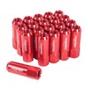 JDMSPEED New Red 20PCS M14X1.5 60MM Extended Forged Aluminum Tuner