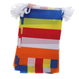 Kichvoe Buddha Prayer Flag Five Color Hanging Banner for Temple Decoration Buddhist Themed Flag Decor for Courtyards and Special Occasions