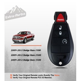 Extra-Partss Simple OBD Fobik Key for 2009 2010 2011 2012 Ram 1500 2500 3500 IYZ-C01C or M3N5WY783X 4 Buttons