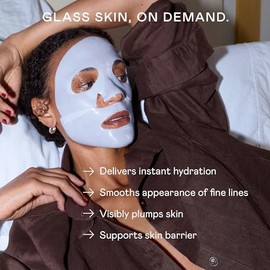 NuFACE IonPlex Hydra-Gel Power Mask - Mascarilla hidratante coreana, 2 hojas refrescantes para el cuidado de la piel + alantoína y glicerina para piel