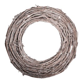 Rayher 65271505 Vine Wreath White Wiped 30 cm Diameter Natural, Flat, Height 2 cm, Decorative Wreath, Table Wreath, Advent Wreath, Door Wreath, Wreath Made of Branches, Natural Wreath, Wall Wreath