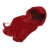 Red Long Straight Wigs with Bang Synthetic Heat Resistant Breathable