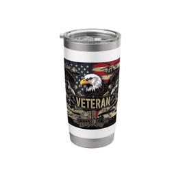 American Flag Eagle Veteran | US Army Military Veterans Day Stainless Steel Insulated Tumbler