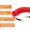GASHER 1/4" x 25FT Red Reinforced Polyurethane Recoil Air Hose